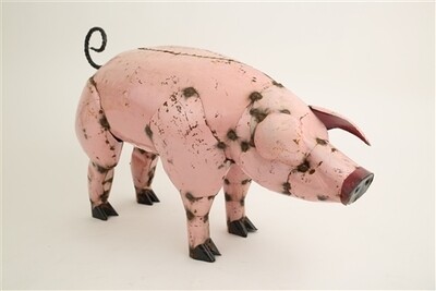 Recycled Metal-Pink Pig-Medium
