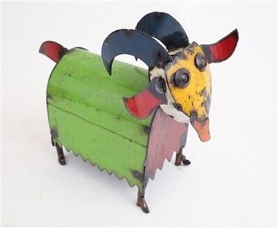 Recycled Metal Animals-Ram Small-Billy Goat