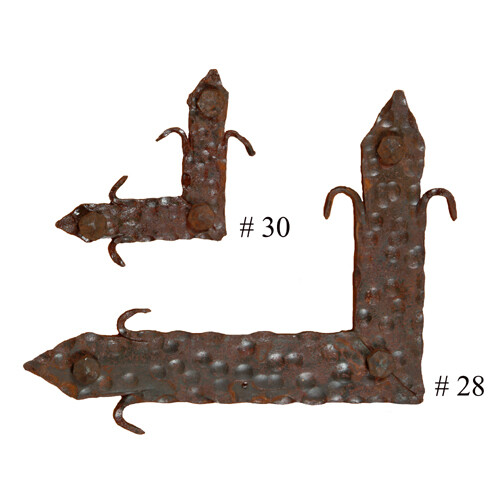 Iron Squares-Hand Hammered-Corners-Rustic Iron Hammered Hardware