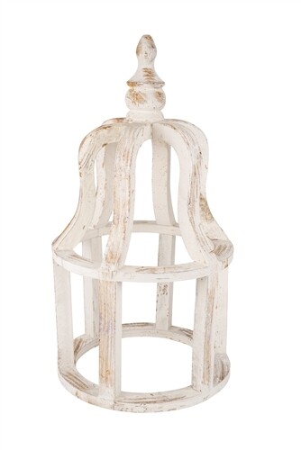 Farmhouse Crown-Wood-Primitive-Home Decor- Lantern-Handmade-13x27 inches-White