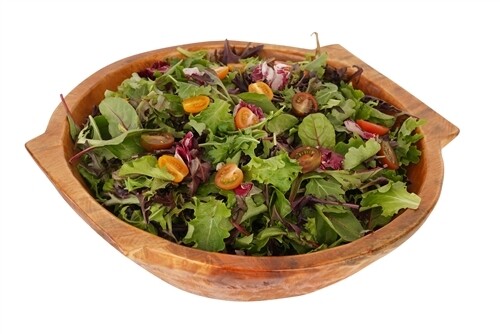 Chubster Food Safe Wooden Deep Round Dough Bowl with Handles-Batea-Primitive-Trencher-14-16W x 3-4D inches