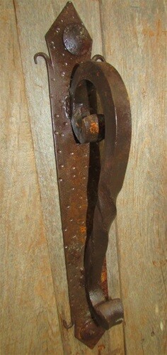 Iron Large Door Handles-Iron Hammered Hardware
