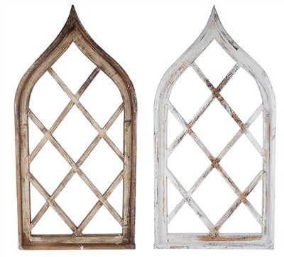 Vienna Farmhouse Wall Decor Window-Wood-Handmade-17x34 inches
