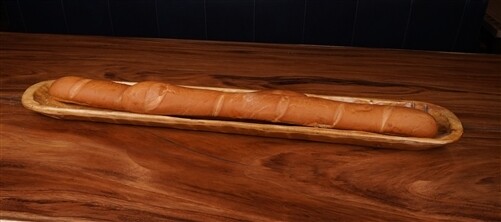 Food Safe Wooden Long Baguette Dough Bowl-Batea-Primitive-Farmhouse-5-6W x 38-40L x 2D inches-Bread Bowl-Serving Platter