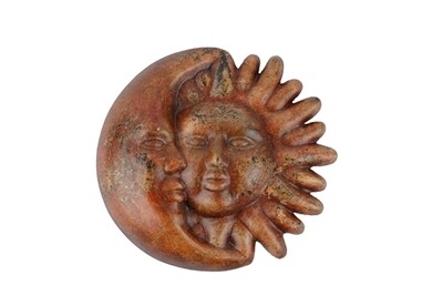 Red River Clay Eclipse Sun-Hand Painted-Garden-Handmade-Eclipse