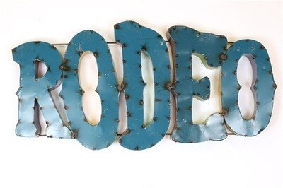 Recycled Metal Sign-Rodeo