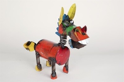 Recycled Metal Animals-Springy Donkey Mini