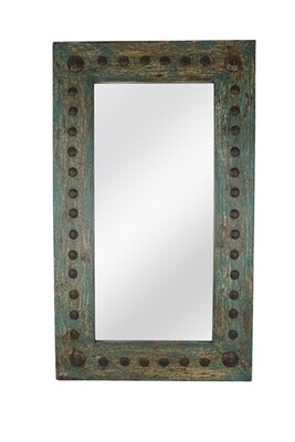 Puebla Vanity Mirror-Hammered Clavos-20x34 inches