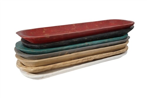 Extra Long Wooden Rustic Dough Bowl-12x40