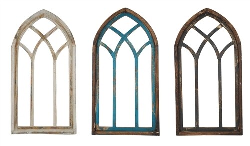 Basilica Farmhouse Wall Decor-Window-17x32-Three Colors