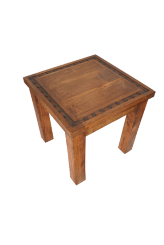 Wind River End Table-22 x 22 x 22H in-Cowboy-Western-Nailheads