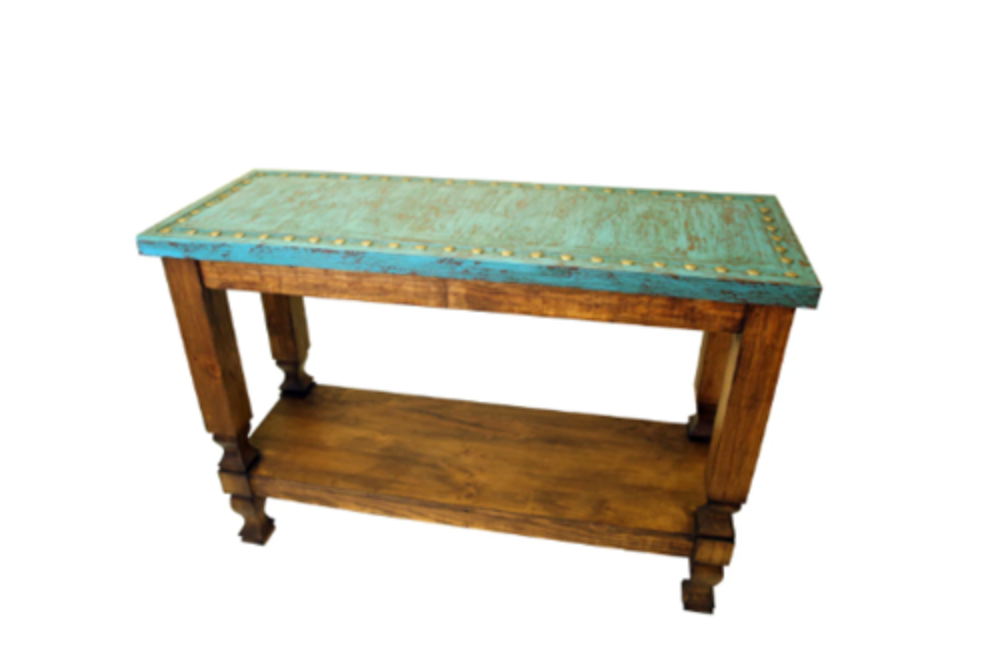 Silver Trails Turquoise  Credenza-60L x 18D x 33H in-Western-Vintage Look-Rustic