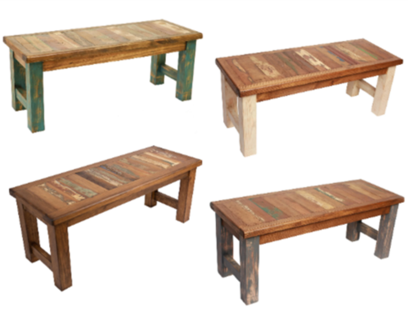 Reclaimed Wood  Bench-72L x 18D x 19H in-Primitive-Ranch House