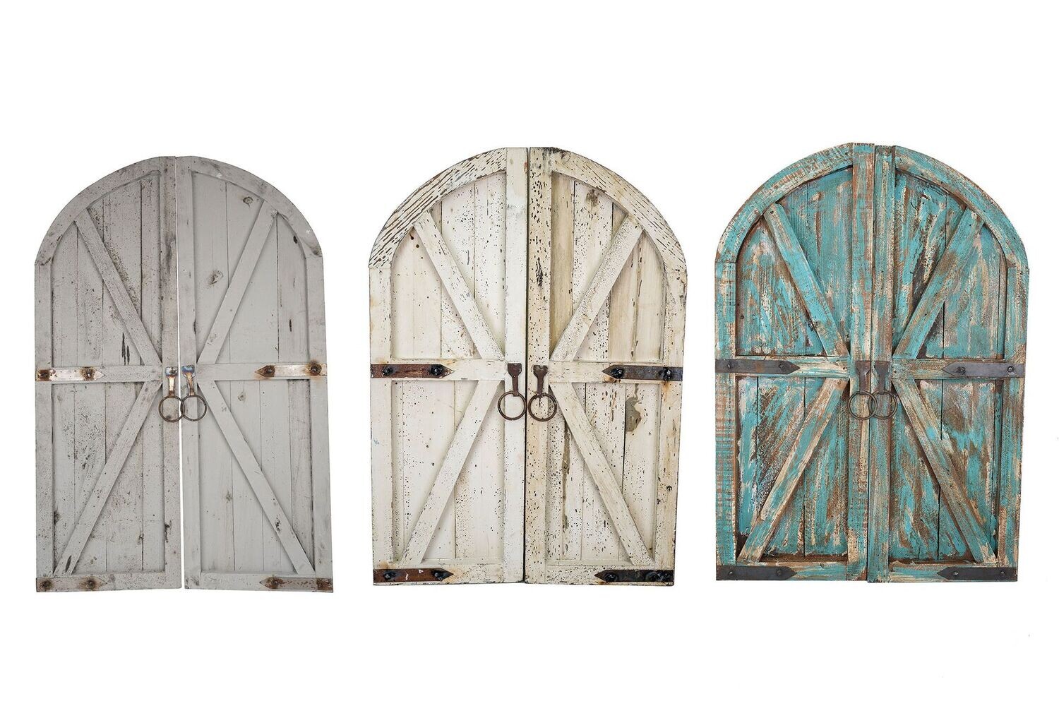 Farmhouse Arched Windows (Pair)-23x32-Three Color Choices-Small