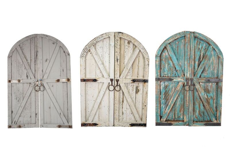 Farmhouse Arched Windows (Pair)-32x48-Three Color Choices-Large