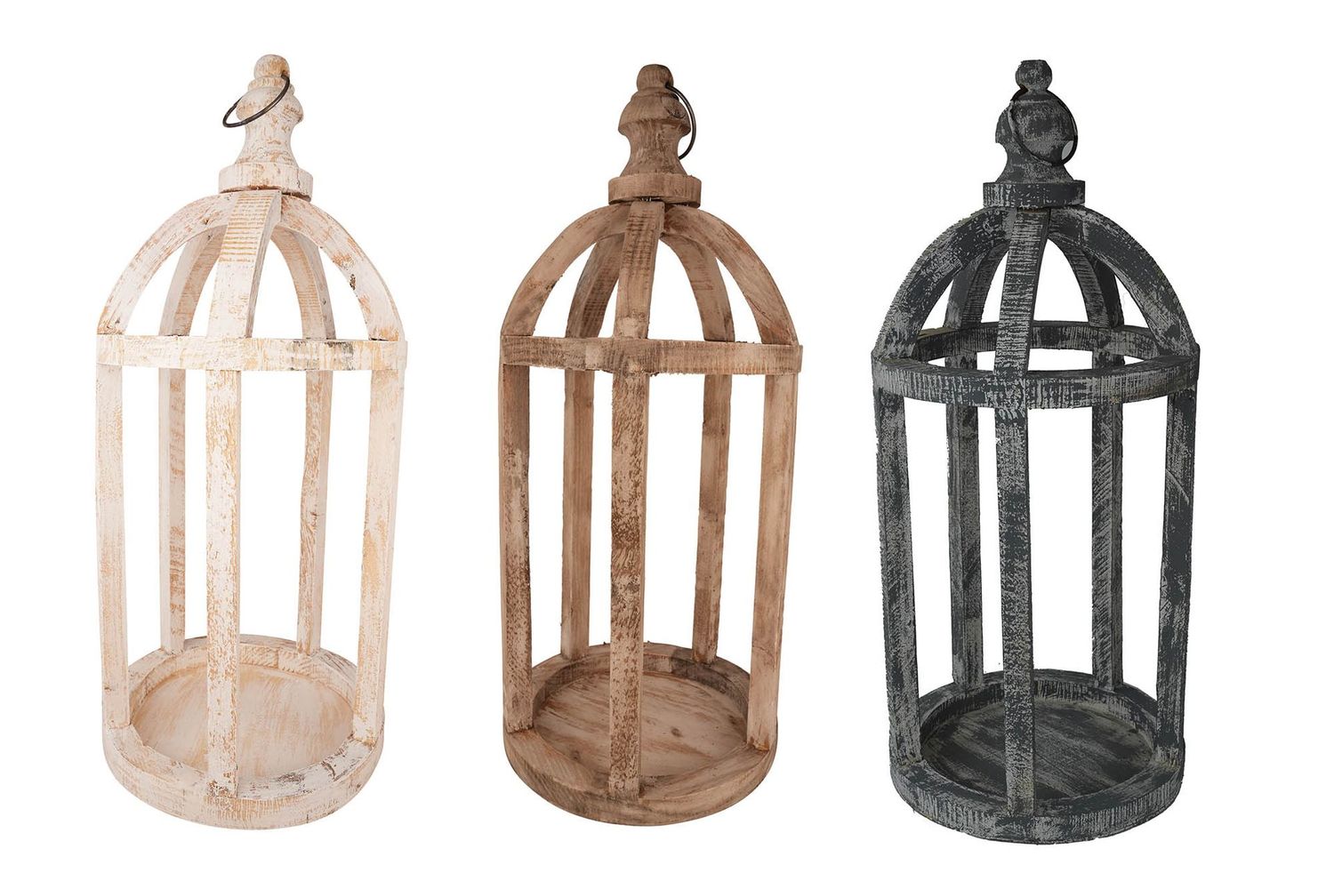 Richmond Round Farmhouse Wood Lantern-12x28 inches-Farmhouse-Primitive-Rustic-Three Color Choices-NEW-Richmond Lantern