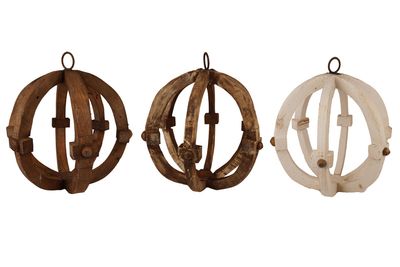 Sphere Farmhouse Lantern-Home Decor-Farmhouse-Primitive-Farm Style-Rustic-Three Color Choices-16x16x18H-NEW