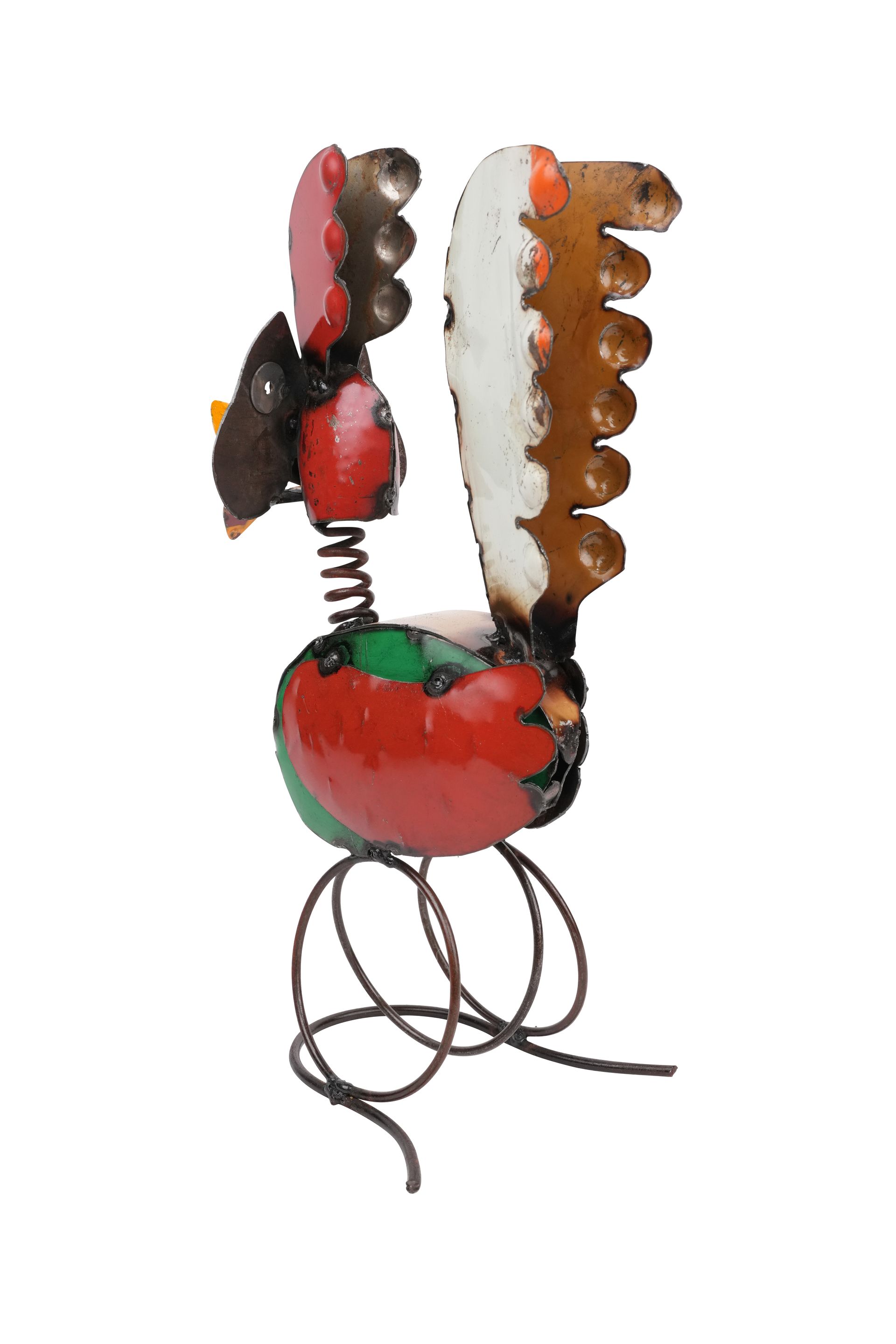 Bubba the Recycled Metal Roadrunner-Colorful-9x15 inches-Handmade-Yard Art-Bubba