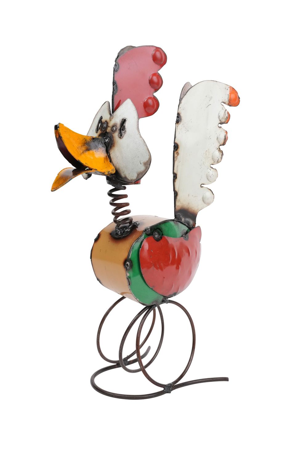 Bubba the Recycled Metal Roadrunner-Colorful-9x15 inches-Handmade-Yard Art-Bubba