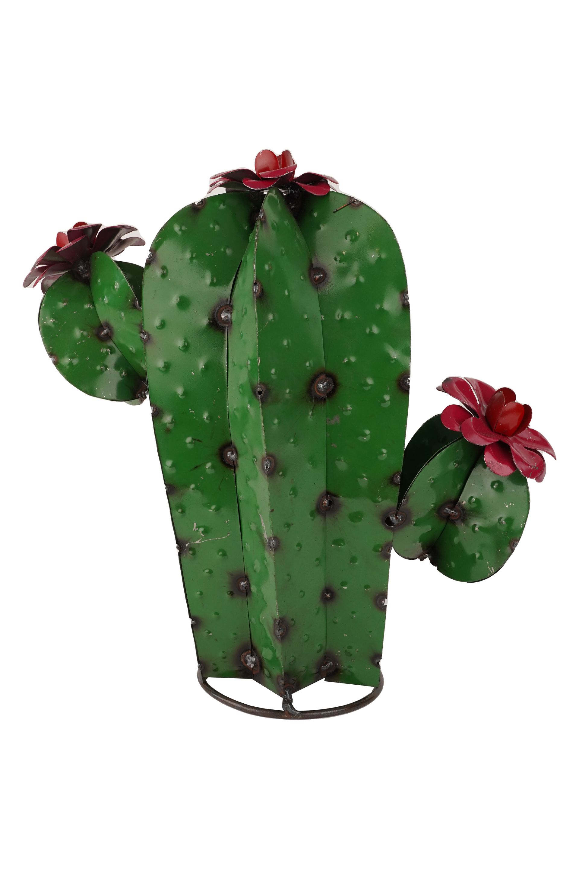 Sahuaro Metal Cactus-Three Sizes-Hand Painted-Garden-Handmade-Garden Desert Decor-Patio-Outdoor-Sahuaro-Green