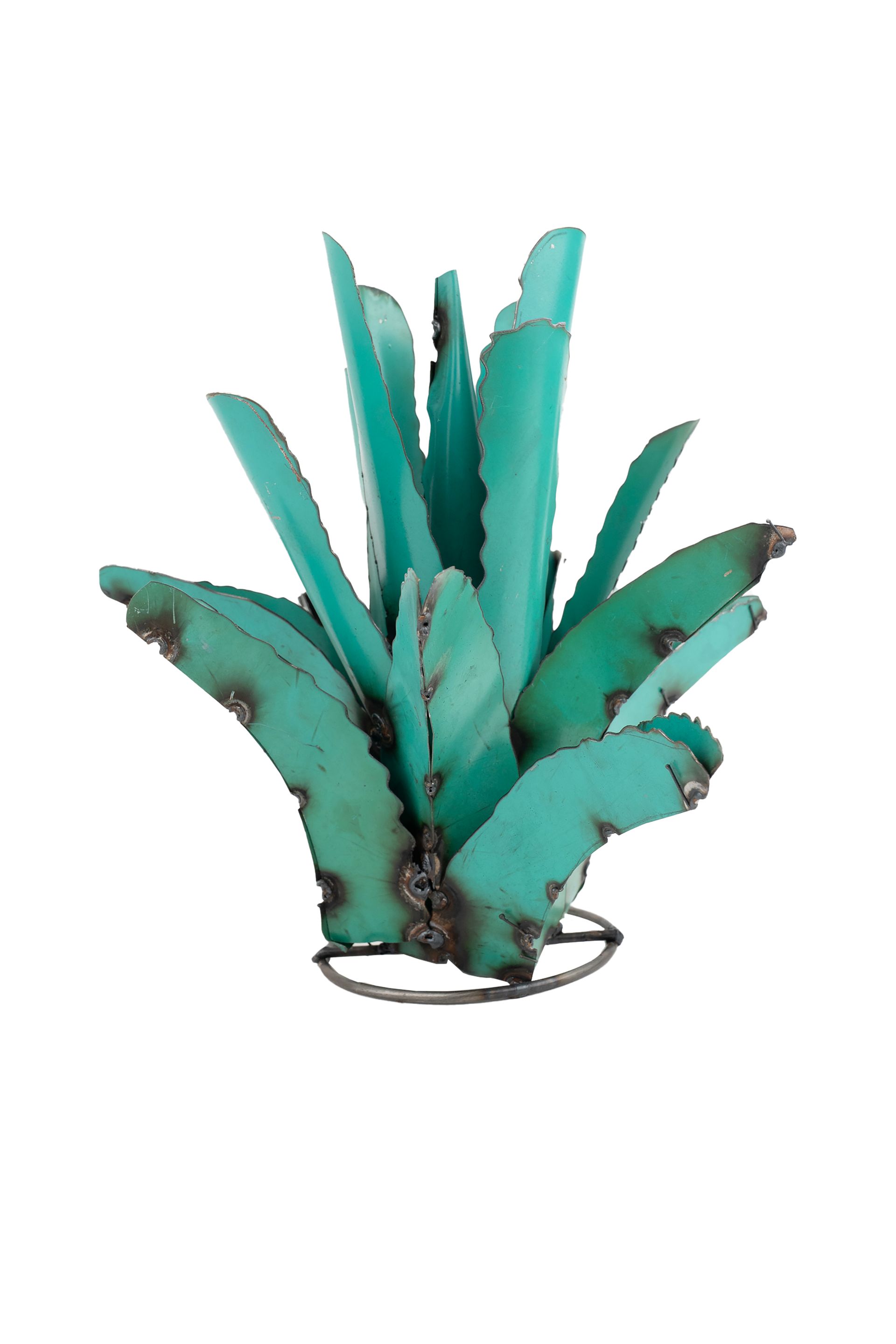 Agave Metal Cactus-Hand Painted-Handmade-Garden Decor-Outdoor-Two Sizes-NEW