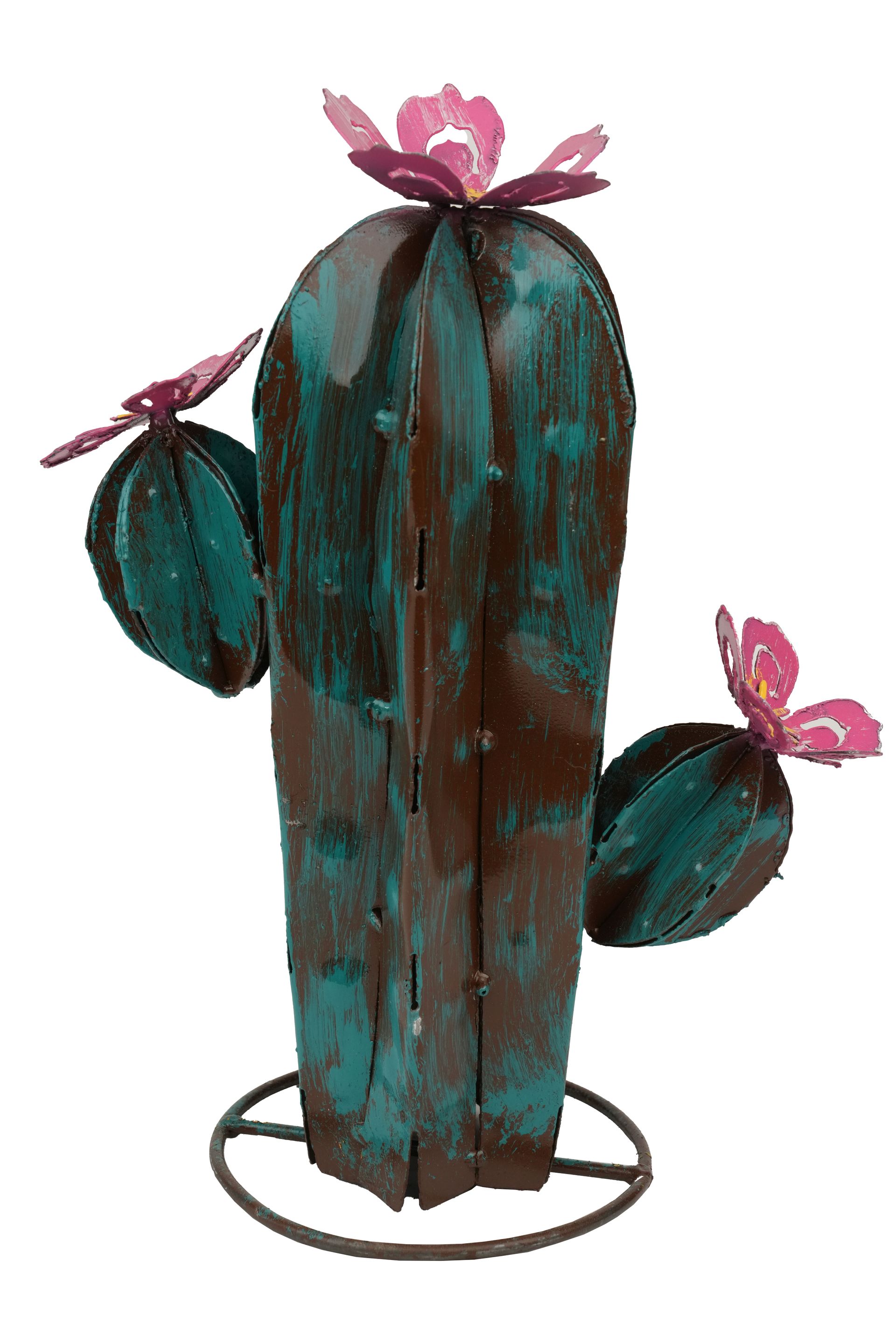 Bisbee Sahuaro Metal Cactus-Garden-Yard Art-3 Sizes-Bisbee-Three Sizes-Hand Painted-Handmade-Garden Desert Decor-Bisbee-NEW