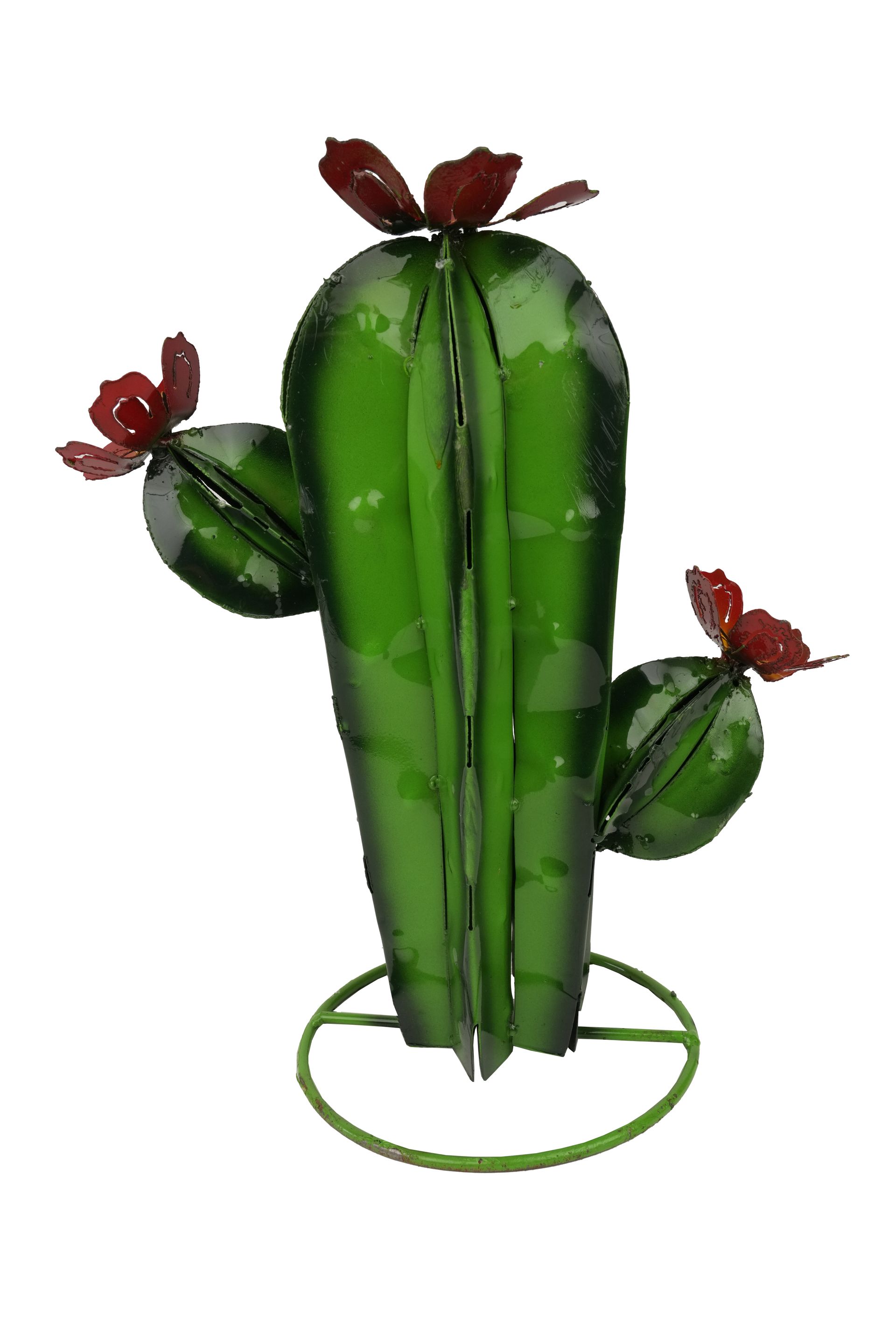 Green Sahuaro Metal Cactus-Garden-Yard Art-3 Sizes-Three Sizes-Hand Painted-Handmade-Garden Desert Decor-Green-NEW