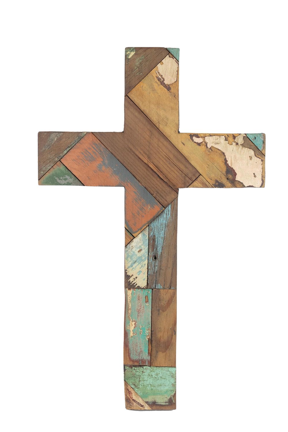 Reclaimed Wood Cross-11x17 inches-Wall Decor-Handmade-Reclaimed Wood Wall Large Cross