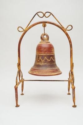 San Luis Mission Clay Bell-Hand Painted-Handmade-Garden Decor-Wall-Patio-Outdoor-Rustic-12W x 20H x 9D inches-Red San Luis Mission Clay Bell-Hand Painted-Handmade-Garden Decor-Wall-Patio-Outdoor-Rustic-12W x 20H x 9D inches-Red