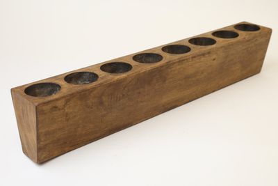 Medium 8 Hole Sugar Mold Candleholder-Old Mexican-Rustic-Wood-Sugar molds-Primitive-Wooden-Mold Only-24 inches