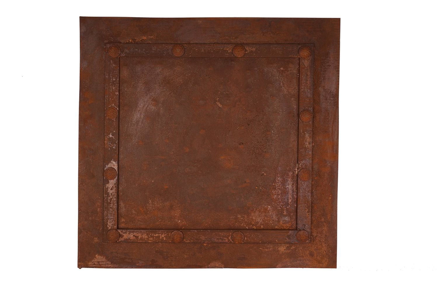 Rustic Iron-24x24 inches-Hammered Metal Panels-Handmade-Rust Finish-Furniture Making-Projects-Handmade-Metal Panel-24x24 inches
