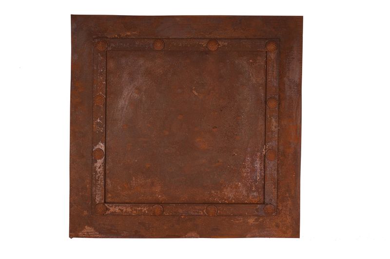 Iron Hammered Metal Panel-24x24 inches-Handmade-Rust Finish-Furniture Making-Projects-Handmade-Metal Panel-24x24 inches