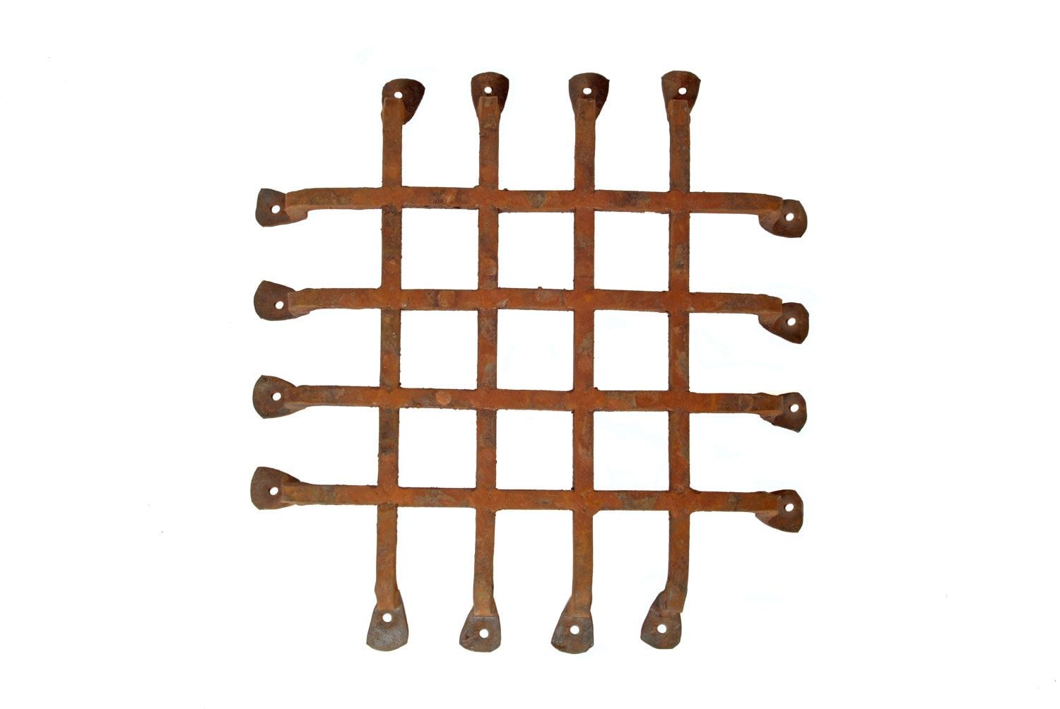 Rustic Door Hardware- Iron Speakeasy Window Grate #2-Mexican-Iron-Hand Hammered-Decorative Iron Hardware-13x13 inches