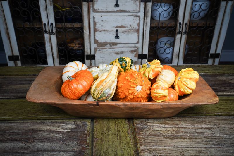 Eurostyle Deep Rustic Wooden Dough Bowl-Batea-Wooden-Handmade-Hand Carved-12x26 inches-Solid Wood-Beautiful