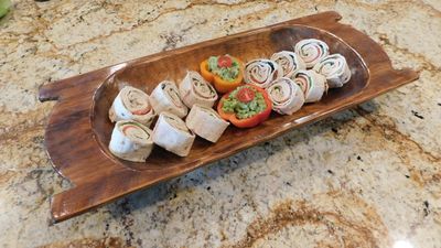 Food Safe Eurostyle  Deep Trencher-Wooden Dough Bowl- Batea-Handmade--Solid Wood-Beautiful-Large-11-12W x 24-26L x 3-4D inches-SALE