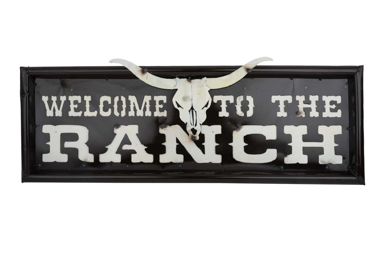 Welcome to the Ranch Sign-35x15H inches-Wall Decor-Handmade-Tailgate Design-NEW