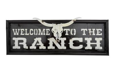 Welcome to the Ranch Sign-35x15H inches-Wall Decor-Handmade-Tailgate Design-NEW