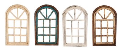 Hampton Architectural Farmhouse Window-Wall-Primitive-Rustic-Garden-Patio-14x24-Distressed-Farm Style-Four Colors