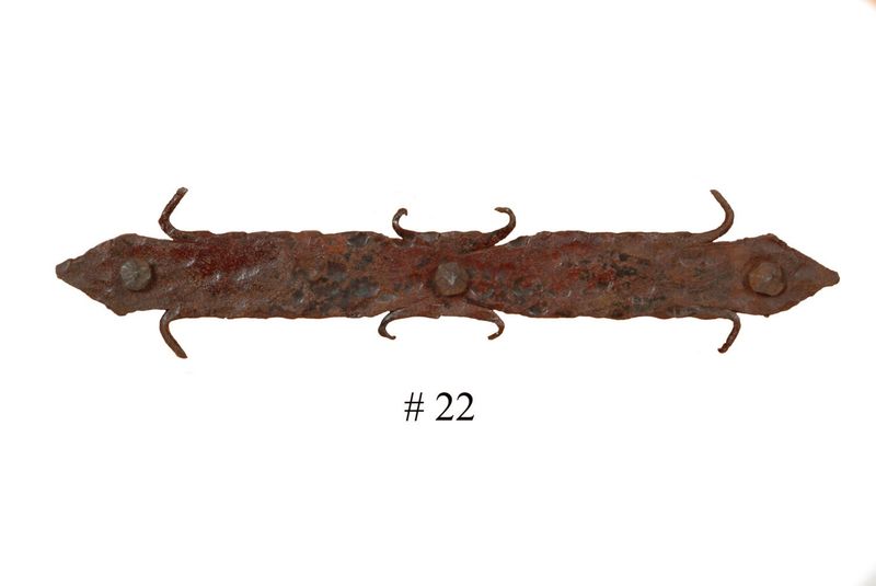 Rustic Door Hardware-"Spear" Large-Mexican-Hand Hammered-Accents-Iron Hardware-Decorative Iron Hardware-2 PCS