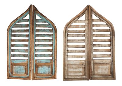 Vintage Inspired Saloon Doors-Pair-Wall-Primitive-Rustic-Garden-Patio-24x36-Distressed-Farmhouse-Two Colors