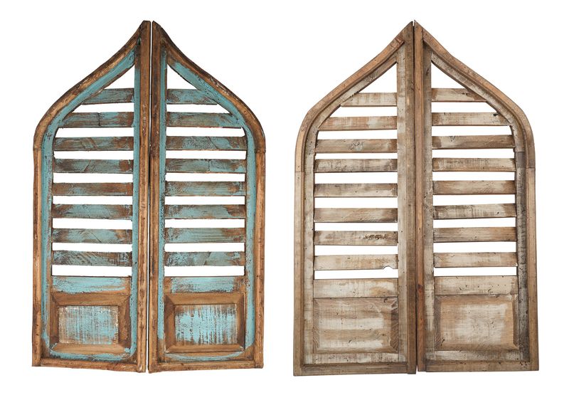 Vintage Inspired Saloon Doors-Pair-Wall-Primitive-Rustic-Garden-Patio-24x36-Distressed-Farmhouse-Two Colors