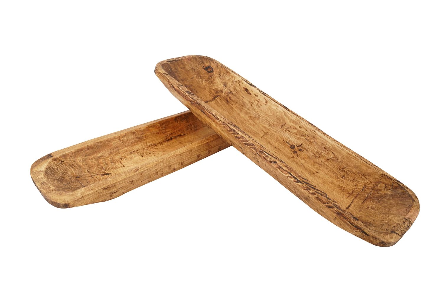 Home Decor#2-Santa Fe Baguette-Wooden Dough Bowl-7W x 19-21L x 2.5-3D inches-Flower Arrangement-Santa Fe Home Decor Bowls #2-Color Choices