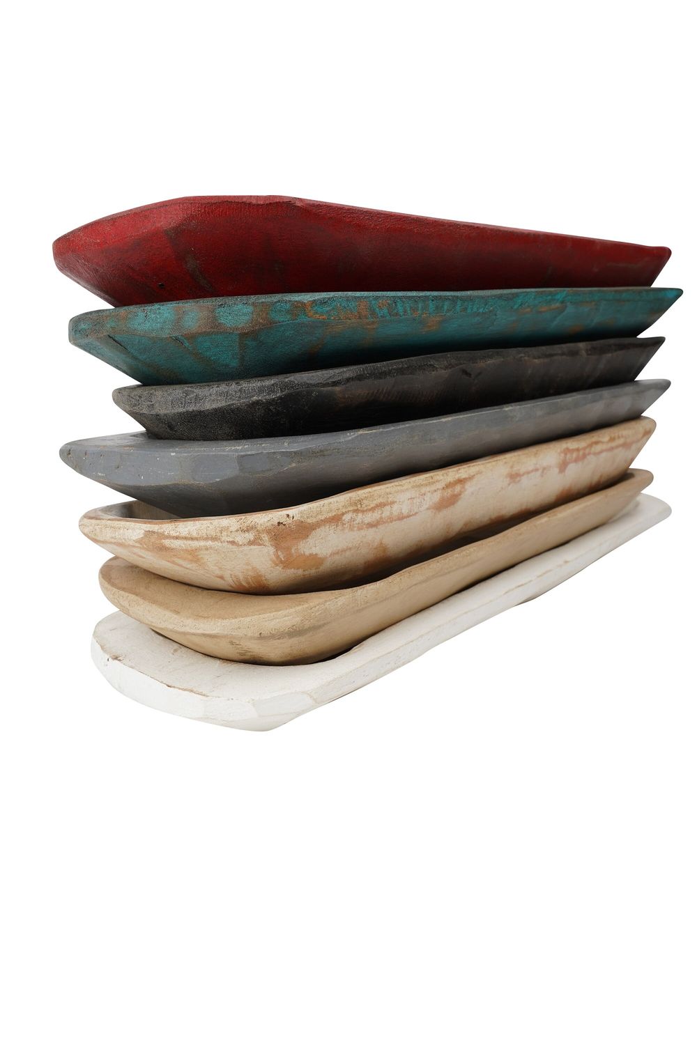 Medium Baguette-5-6W x 29-30L x 2-3D inches-Dough Bowl-Batea-Primitive-Bread Bowl-Serving-Colors-Medium