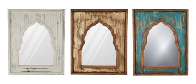 Casablanca-Vintage Inspired Wall Mirror-24x28 inches-Handmade-Wall Wood Accent Mirror-Vanity-Three Colors-SALE