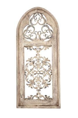 White Creek  Architectural Window-Farmhouse Style-Farmhouse Kitchen-Wall-Primitive-Rustic-Garden-21x47 inches-Patio