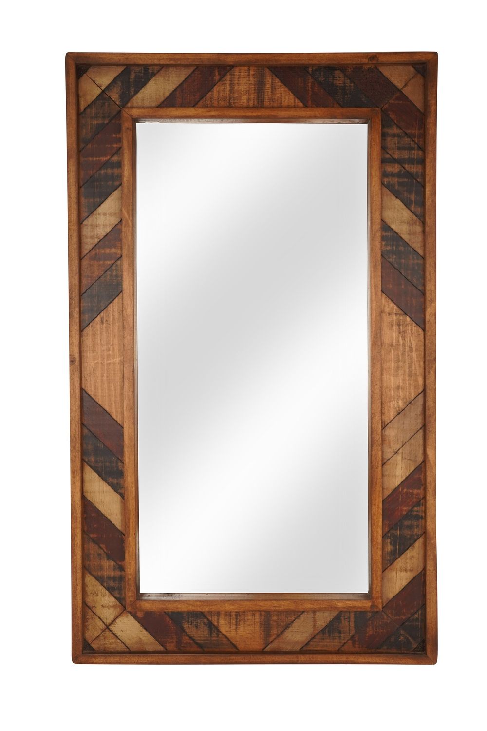 Willow Bend Rustic Mirror-20x34 inches-Handmade-Distressed Tones-Farmhouse Style-Wall Accent Mirror-Vanity Mirror