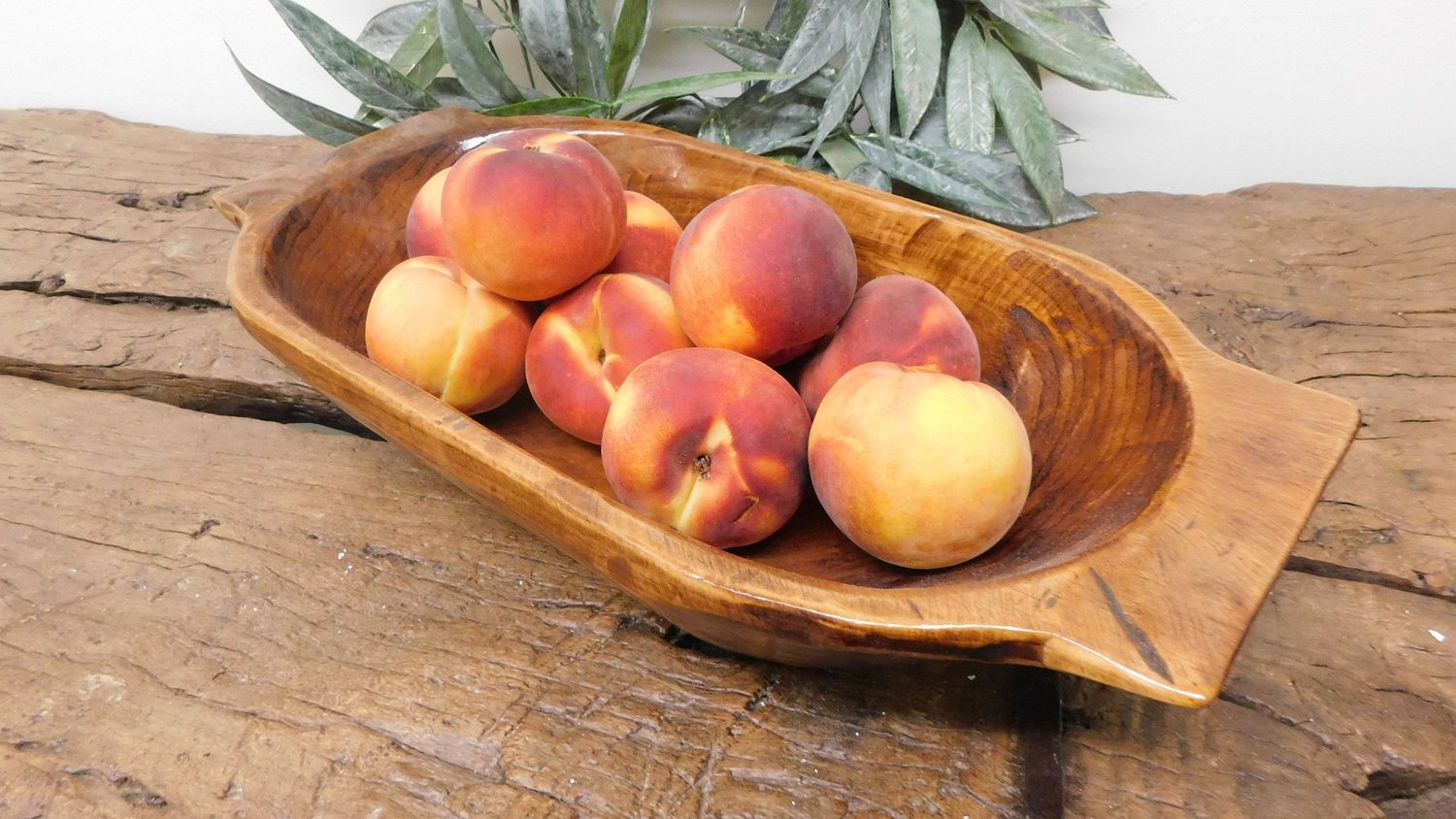 Food Safe Heartland Dough Bowl with Handles-Batea-Primitive-Trencher-Farmhouse Doughbowl-9-10Wx19-20Lx3D inches