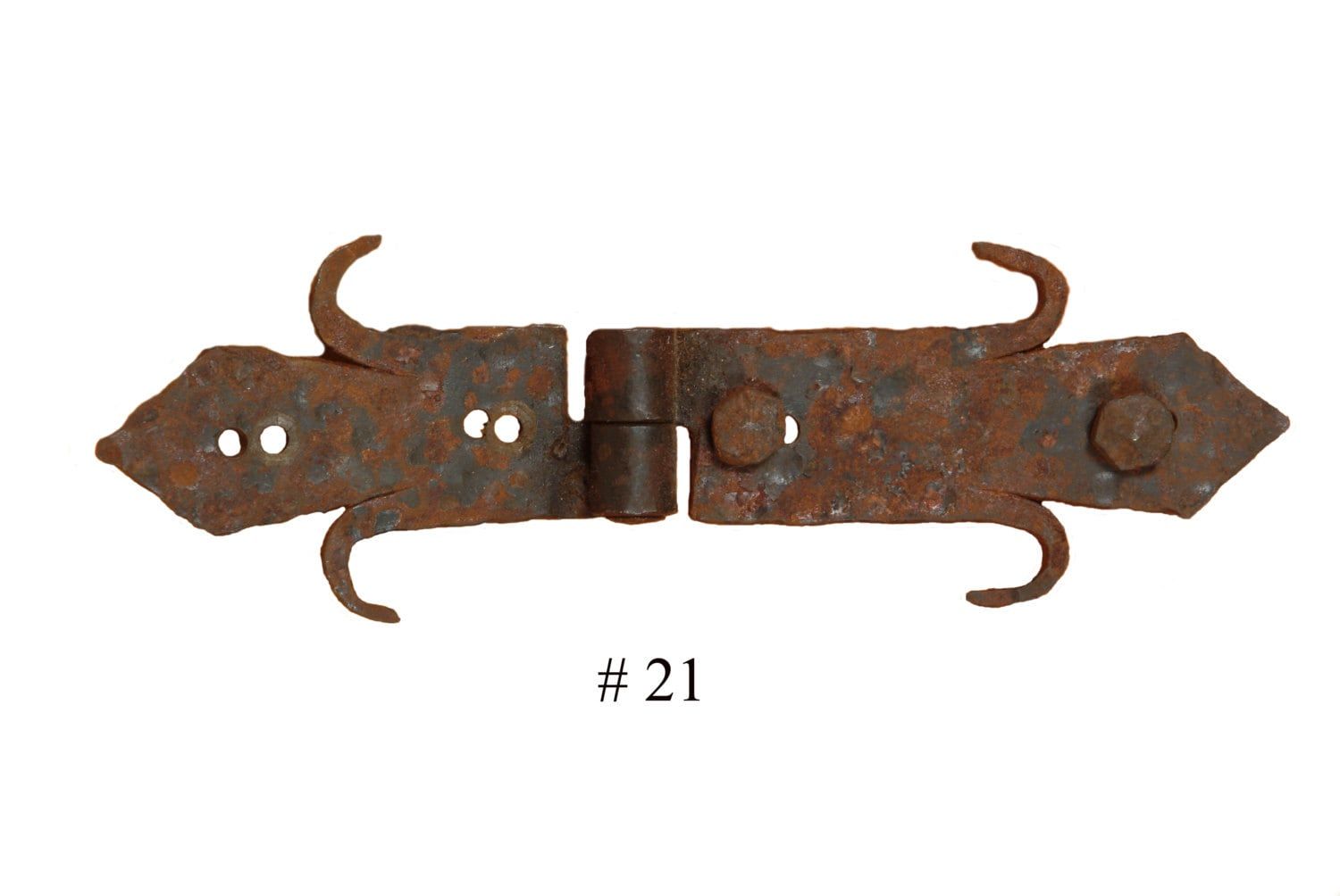 Rustic Door Hardware- Iron Hinge #21-Mexican-Iron-Hand Hammered-Accents-Clavos-Decorative Iron Hardware