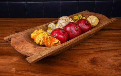 Eurostyle Deep Trencher Wooden Dough Bowl-Batea-Wooden-Handmade-Hand Carved-12x26 inches-Solid Wood-Beautiful-Trencher-BIG SALE