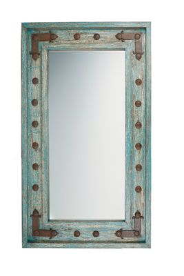 Soluna Mirror-Wood-Handmade-Rustic-Wall-Clavos-Primitive-Vanity Accent Mirror-Farmhouse-Distressed Turquoise-Loft-17 Sizes Soluna Mirror-Wood-Handmade-Rustic-Wall-Clavos-Primitive-Vanity Accent Mirror-Farmhouse-Distressed Turquoise-Loft-17 Sizes